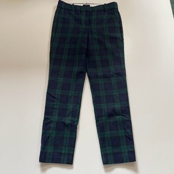 J. Crew TALL LONG Pant Trouser Tartan Plaid Wool Cameron Holiday Winter Classic - Picture 4 of 15
